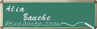 Alia Bauche Visitenkarte
